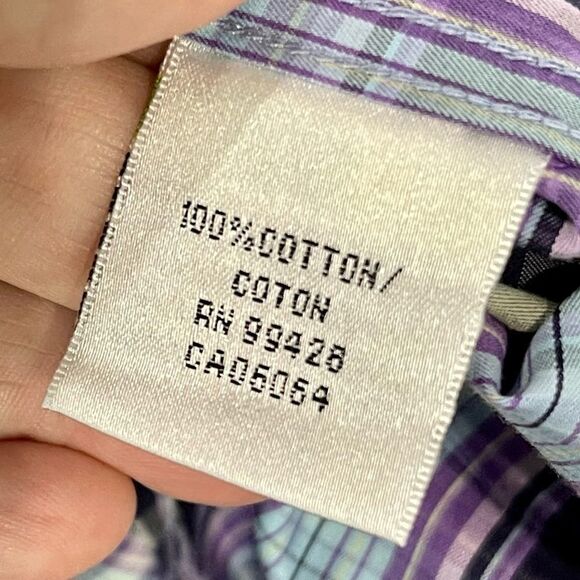 Bugatchi Plaid Long Sleeve Shirt. Size Large. - Picture 7 of 11